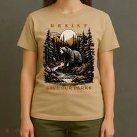 Resist Save Our Parks US National Parks Bear Nature T-Shirt thumb 4
