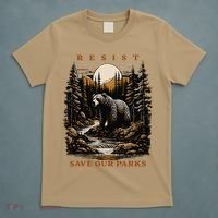 Resist Save Our Parks US National Parks Bear Nature T-Shirt thumb 5