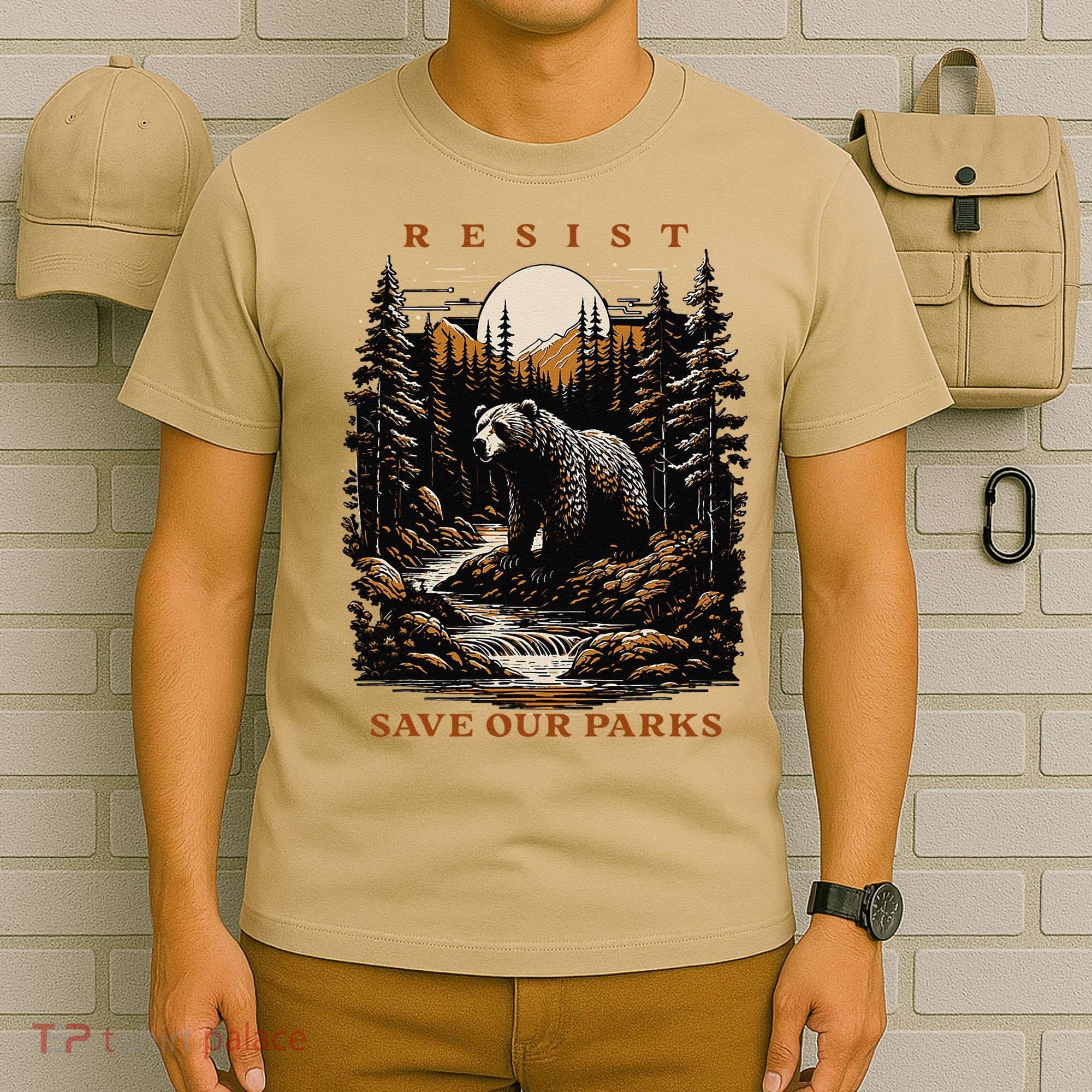 Resist Save Our Parks US National Parks Bear Nature T-Shirt
