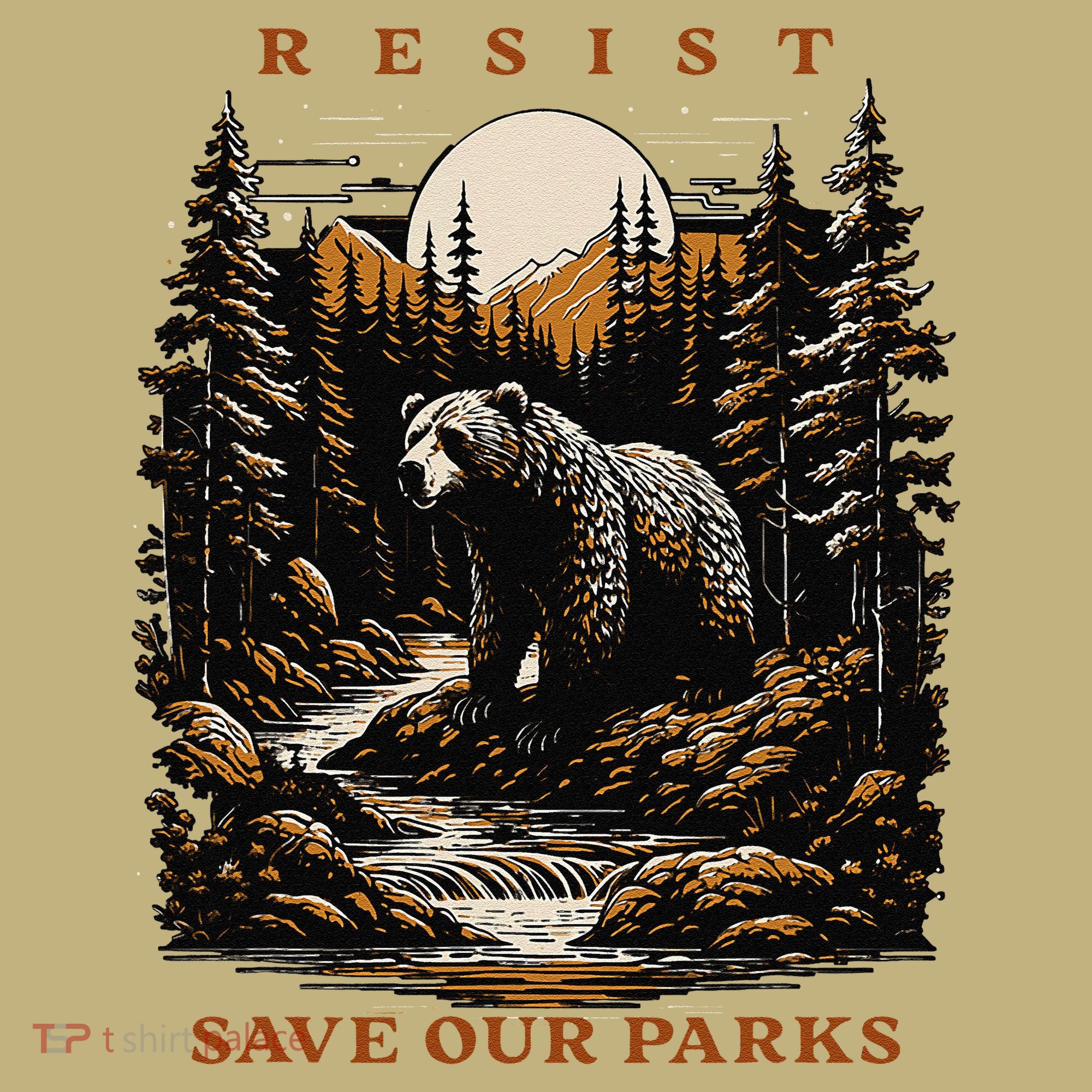Resist Save Our Parks US National Parks Bear Nature Mousepad