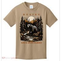 Resist Save Our Parks US National Parks Bear Nature Kids T-Shirt thumb 0