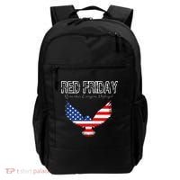 R.E.D. Support Our Troops Wear Red On Friday Backpack thumb 0