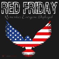 R.E.D. Support Our Troops Wear Red On Friday Womens Funnel Neck Pullover Hood thumb 2