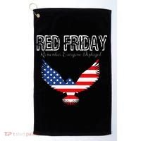 R.E.D. Support Our Troops Wear Red On Friday Golf Towel thumb 0