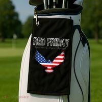 R.E.D. Support Our Troops Wear Red On Friday Golf Towel thumb 2