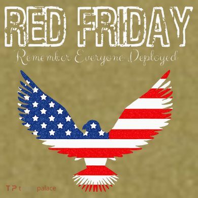 R.E.D. Support Our Troops Wear Red On Friday Garment-Dyed Women's Muscle Tee