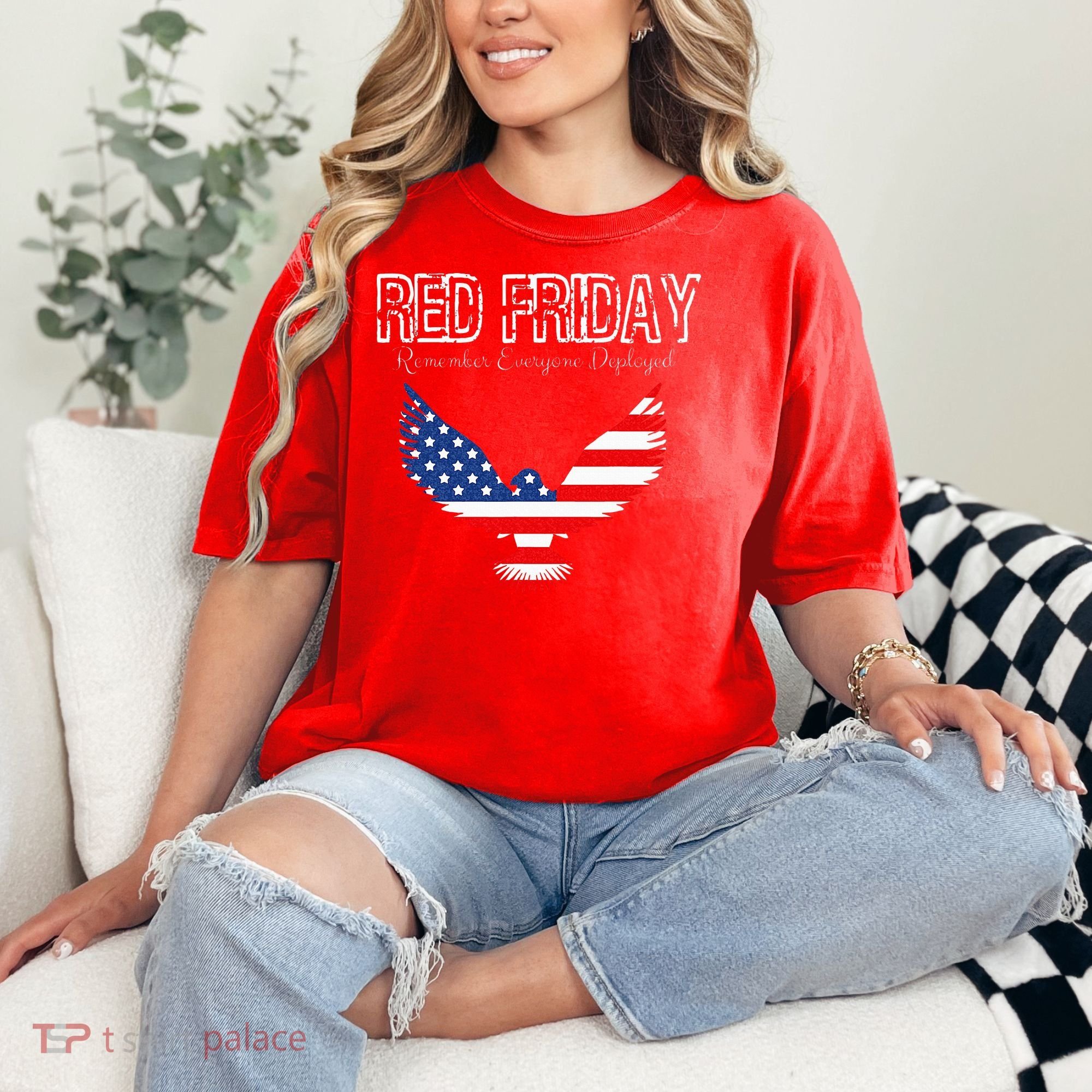 R.E.D. Support Our Troops Wear Red On Friday Comfort Colors T-Shirt
