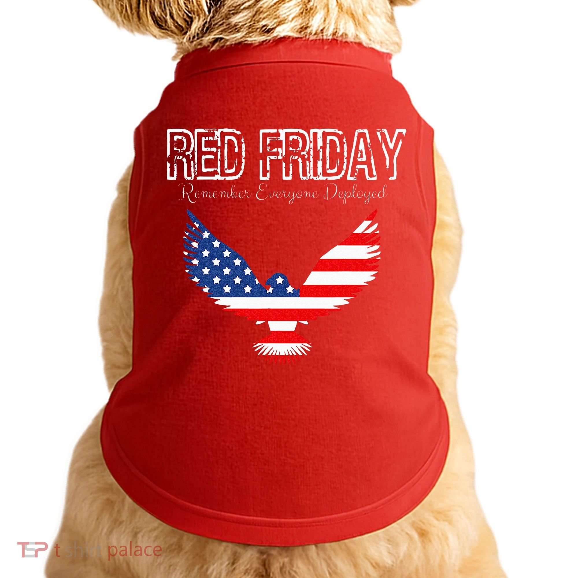 R.E.D. Support Our Troops Wear Red On Friday Doggie Tank