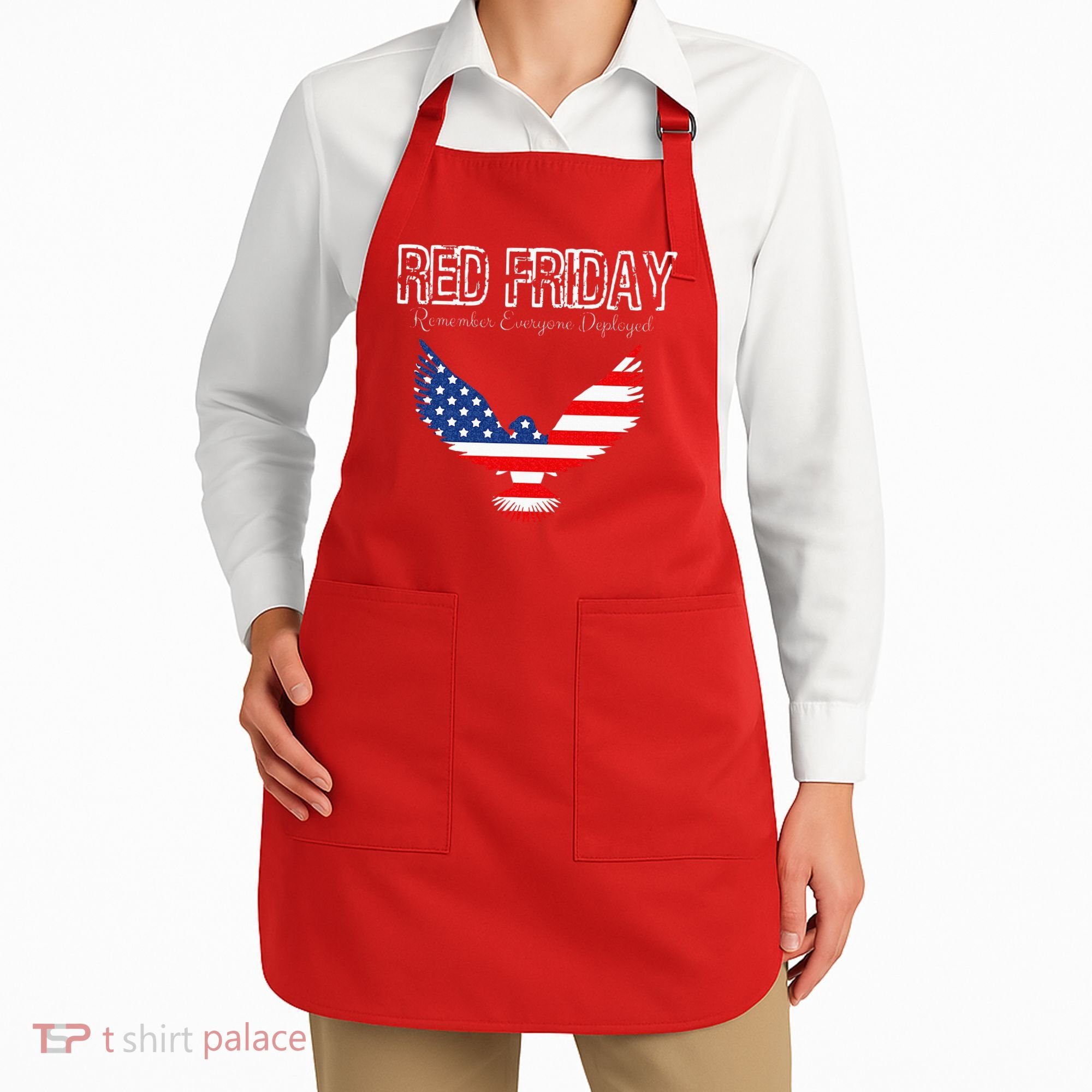 R.E.D. Support Our Troops Wear Red On Friday Apron