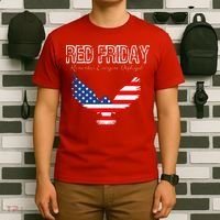R.E.D. Support Our Troops Wear Red On Friday T-Shirt thumb 6
