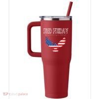 R.E.D. Support Our Troops Wear Red On Friday 40oz Vacuum Insulated Stainless Steel Travel Tumbler thumb 2