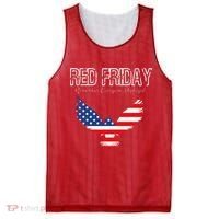 R.E.D. Support Our Troops Wear Red On Friday Mesh Reversible Basketball Jersey Tank thumb 0