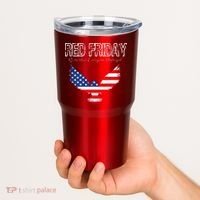 R.E.D. Support Our Troops Wear Red On Friday Tumbler thumb 2