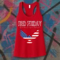 R.E.D. Support Our Troops Wear Red On Friday Women's Tank Top thumb 3