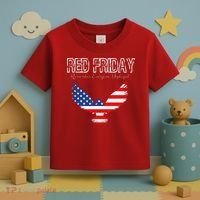 R.E.D. Support Our Troops Wear Red On Friday Toddler T-Shirt thumb 3
