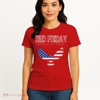R.E.D. Support Our Troops Wear Red On Friday Women's T-Shirt thumb 4