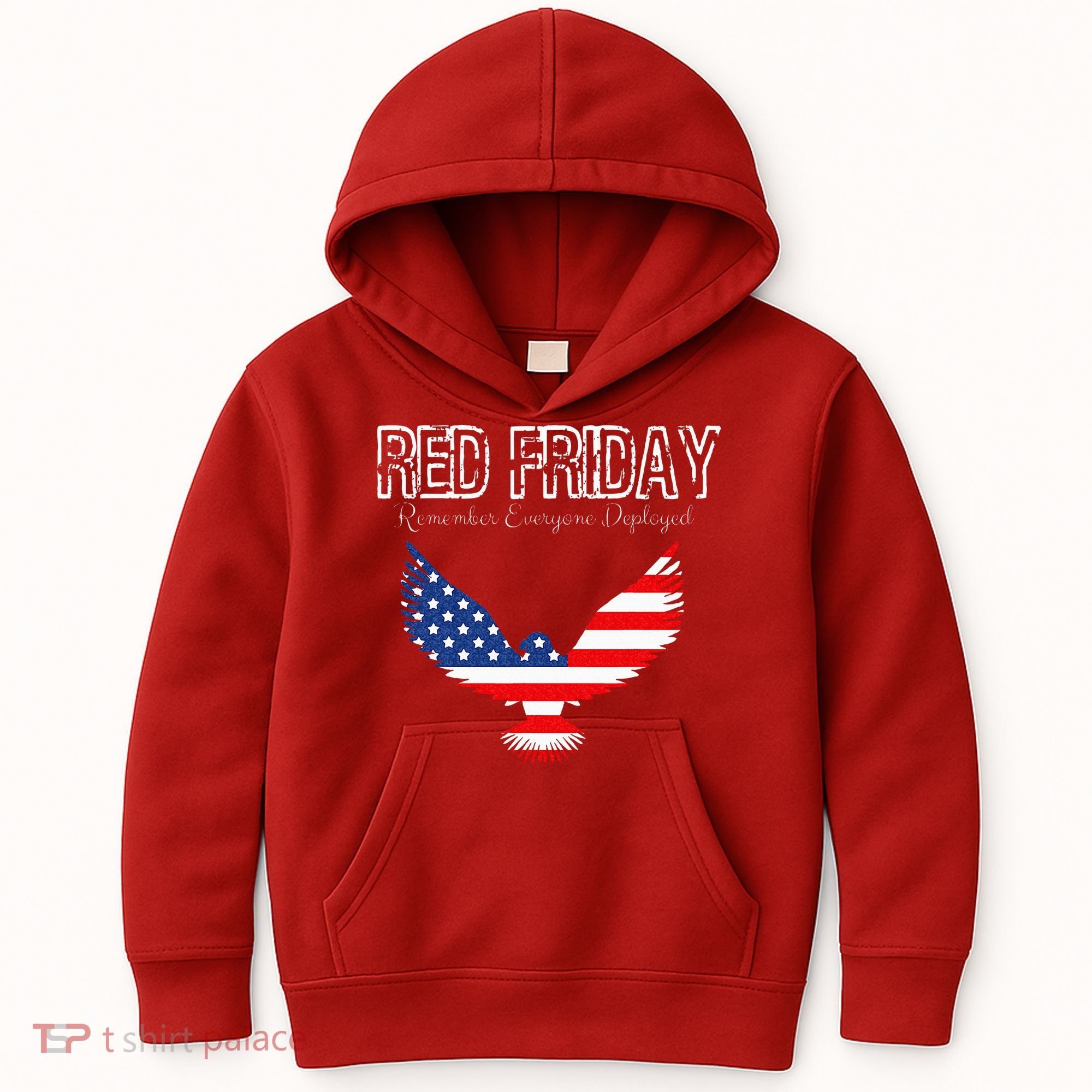 R.E.D. Support Our Troops Wear Red On Friday Kids Hoodie