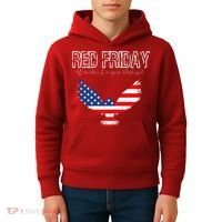 R.E.D. Support Our Troops Wear Red On Friday Kids Hoodie thumb 4