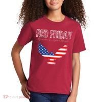 R.E.D. Support Our Troops Wear Red On Friday Kids T-Shirt thumb 2
