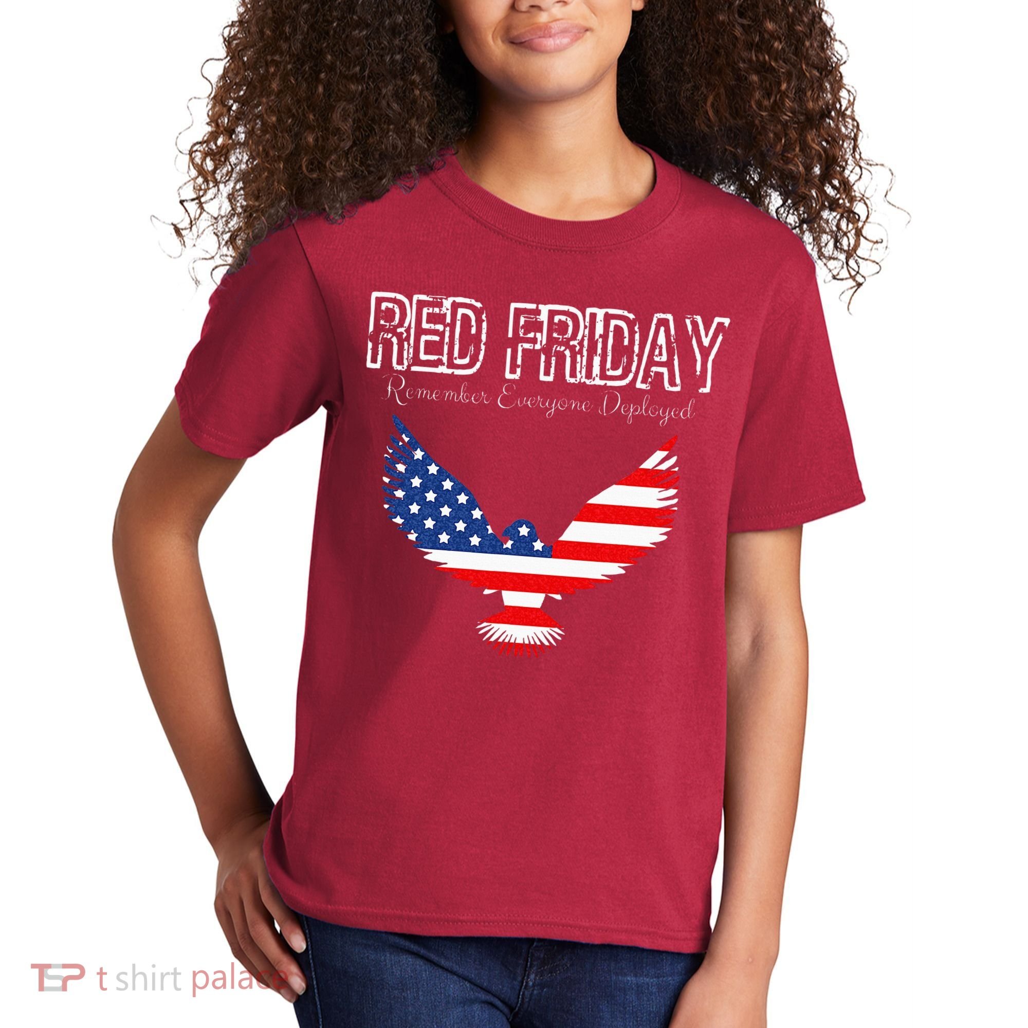 R.E.D. Support Our Troops Wear Red On Friday Kids T-Shirt