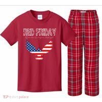 R.E.D. Support Our Troops Wear Red On Friday Kids Plaid Pajama Set thumb 0