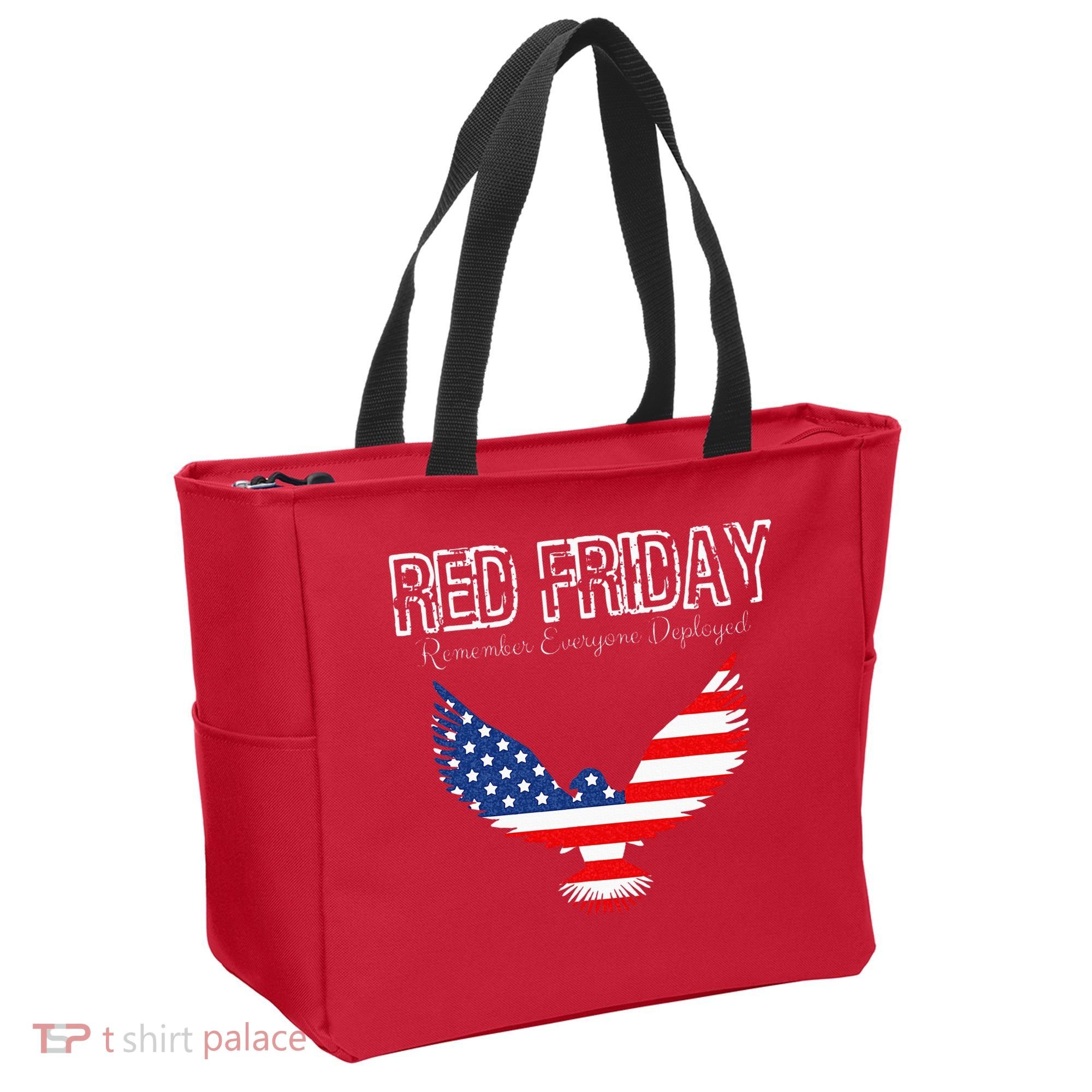 R.E.D. Support Our Troops Wear Red On Friday Tote Bag