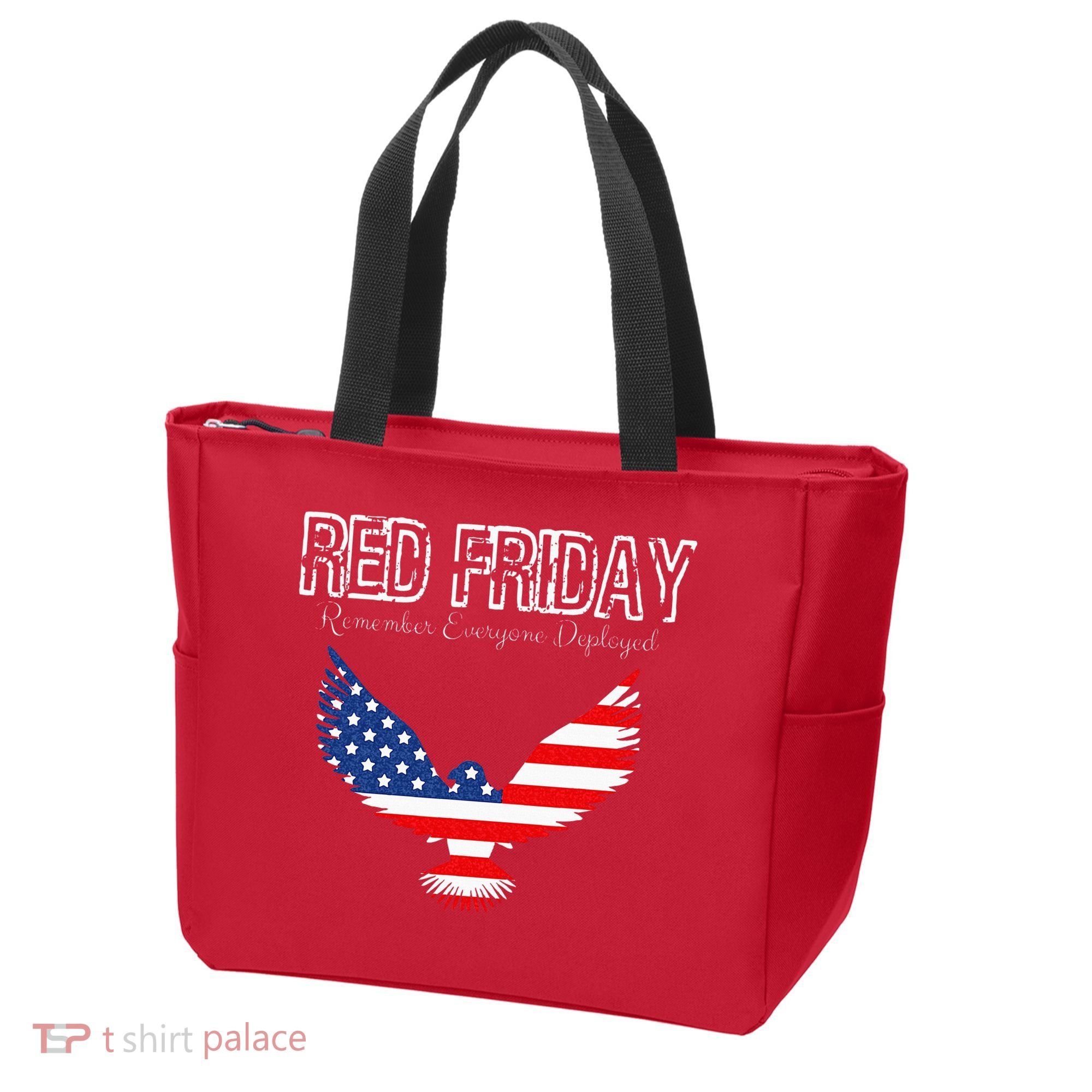 R.E.D. Support Our Troops Wear Red On Friday Tote Bag