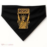 Resist Statue Of Liberty Rebel Protest Against High Tariffs USA-Made Doggie Bandana thumb 0