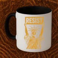 Resist Statue Of Liberty Rebel Protest Against High Tariffs Coffee Mug thumb 2