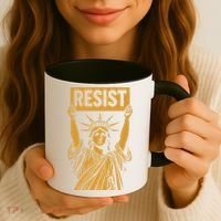 Resist Statue Of Liberty Rebel Protest Against High Tariffs Coffee Mug thumb 3