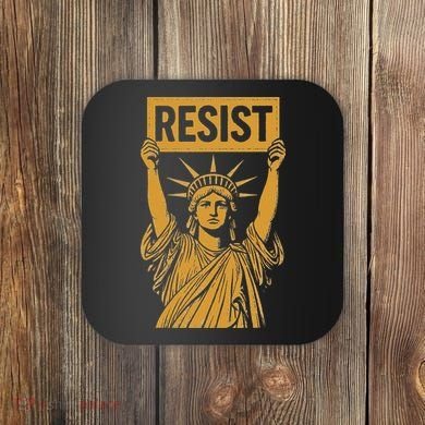 Resist Statue Of Liberty Rebel Protest Against High Tariffs Coaster