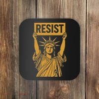 Resist Statue Of Liberty Rebel Protest Against High Tariffs Coaster thumb 0