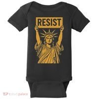 Resist Statue Of Liberty Rebel Protest Against High Tariffs Baby Bodysuit thumb 0