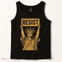 Resist Statue Of Liberty Rebel Protest Against High Tariffs Tank Top thumb 2
