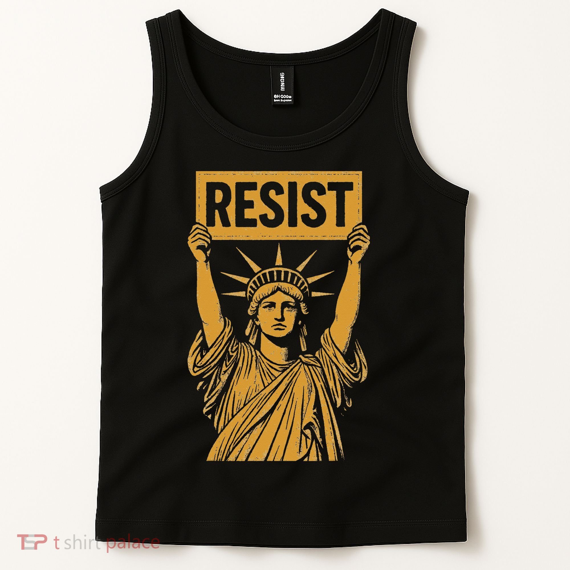 Resist Statue Of Liberty Rebel Protest Against High Tariffs Tank Top
