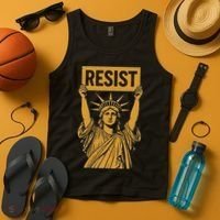 Resist Statue Of Liberty Rebel Protest Against High Tariffs Tank Top thumb 4