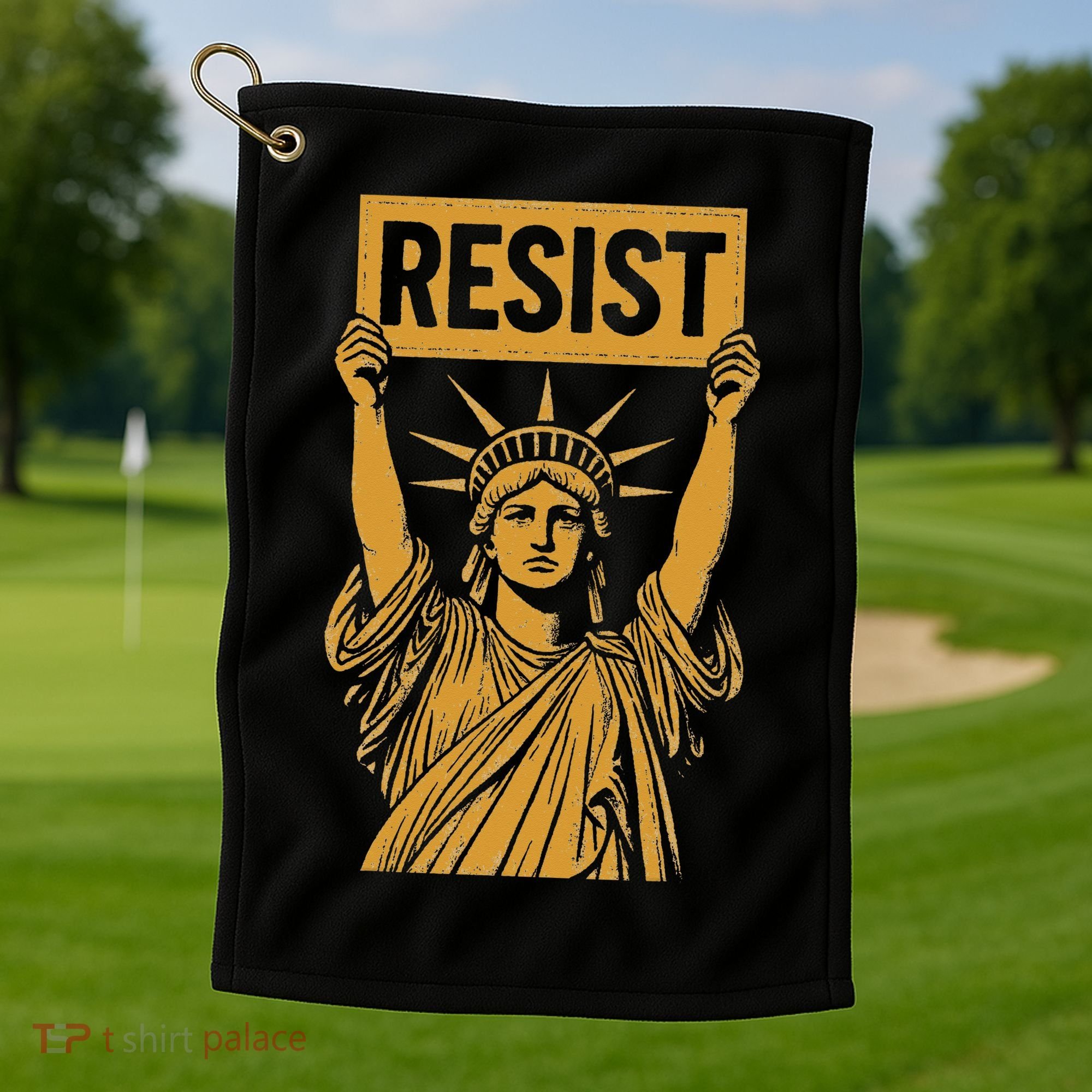 Resist Statue Of Liberty Rebel Protest Against High Tariffs Golf Towel