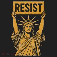 Resist Statue Of Liberty Rebel Protest Against High Tariffs Golf Towel thumb 3
