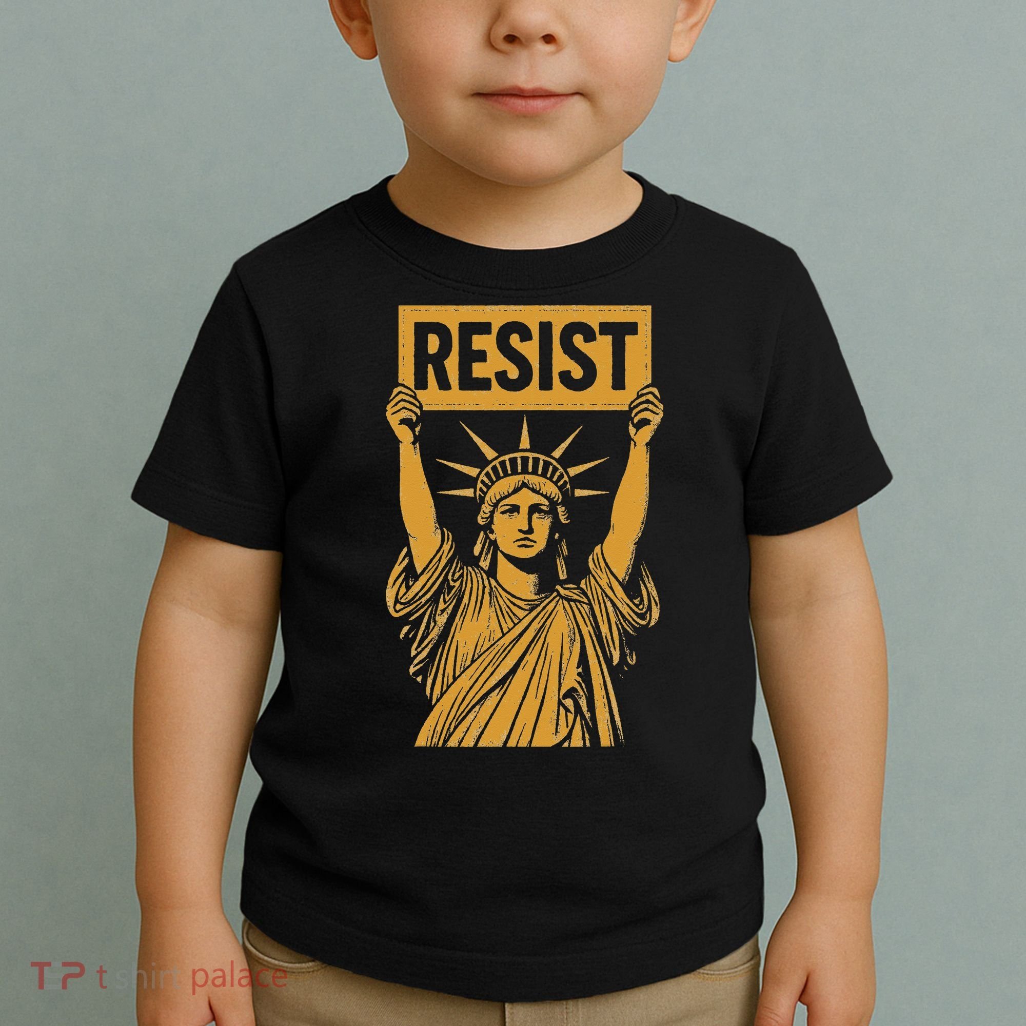 Resist Statue Of Liberty Rebel Protest Against High Tariffs Toddler T-Shirt