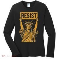 Resist Statue Of Liberty Rebel Protest Against High Tariffs Women's Long Sleeve Shirt thumb 0