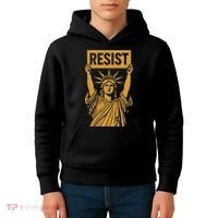 Resist Statue Of Liberty Rebel Protest Against High Tariffs Kids Hoodie thumb 4