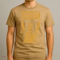Resist Statue Of Liberty Rebel Protest Against High Tariffs T-Shirt thumb 3