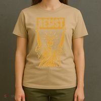 Resist Statue Of Liberty Rebel Protest Against High Tariffs T-Shirt thumb 4