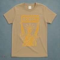 Resist Statue Of Liberty Rebel Protest Against High Tariffs T-Shirt thumb 5