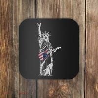 Rocking Statue Of Liberty 4th Of July Guitar Coaster thumb 0