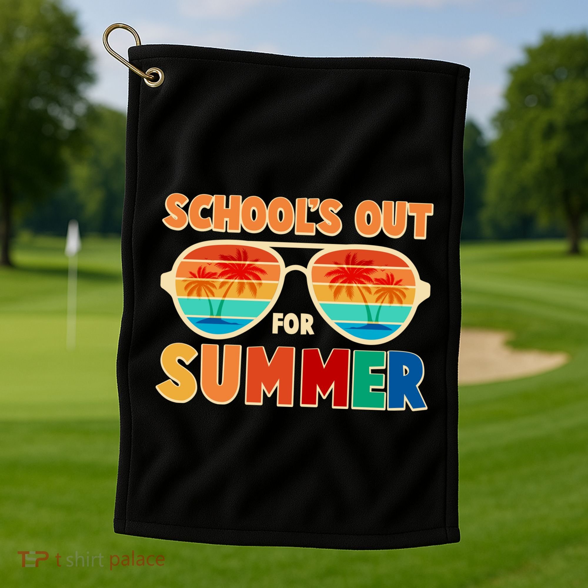 Retro Schools Out For Summer Golf Towel