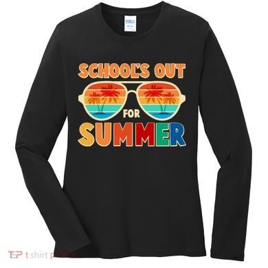 Retro Schools Out For Summer Women's Long Sleeve Shirt