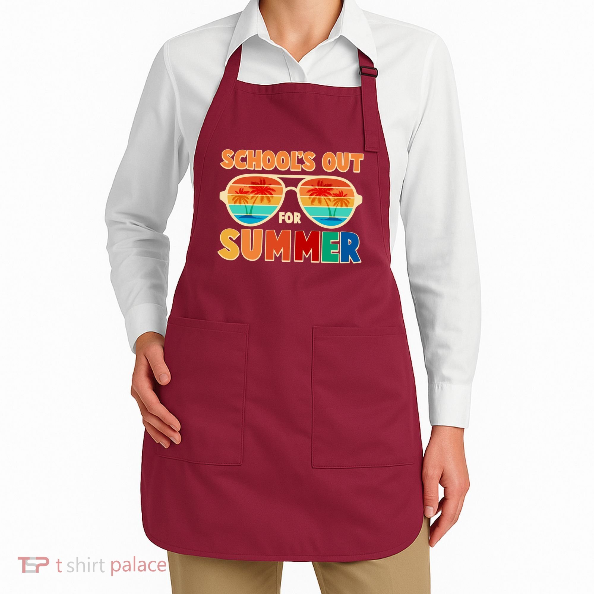 Retro Schools Out For Summer Apron