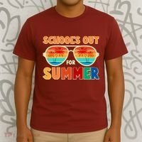 Retro Schools Out For Summer T-Shirt thumb 3