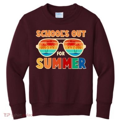 Retro Schools Out For Summer Kids Sweatshirt
